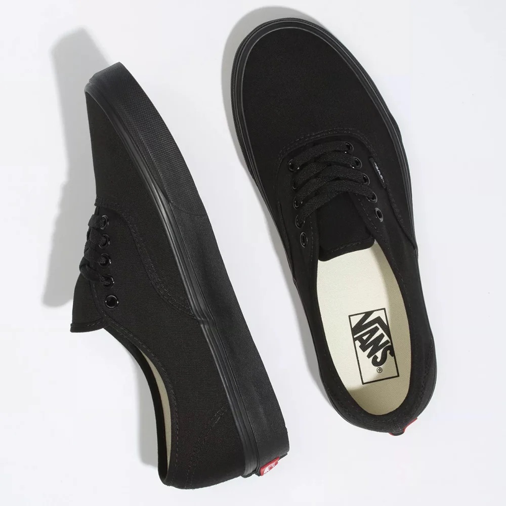 Vans Classic Low-Top Canvas Sneakers - Black Sz M 7 W 8.5